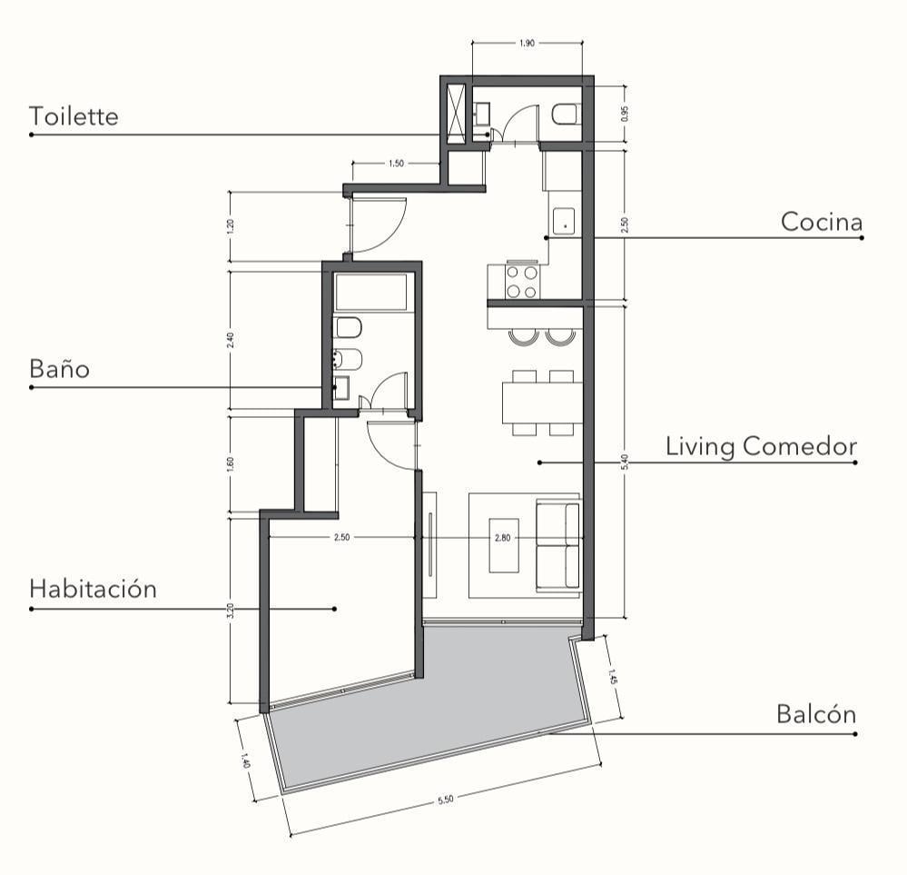 Foto de VENTA DEPARTAMENTO 2 AMB CON BALCON AMPLIO EN CABALLITO, imagen 4