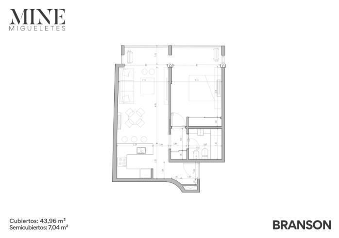Departamento en venta- Bajo de Belgrano- 2 ambientes- a estrenar