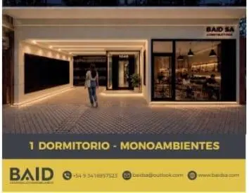 Venta de Monoambiente zona centro Rosario 1