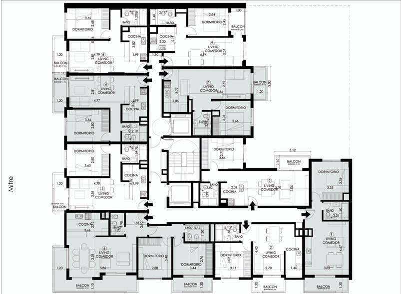 Foto de Departamento 1 dormitorio en construccion zona Centro, imagen 2