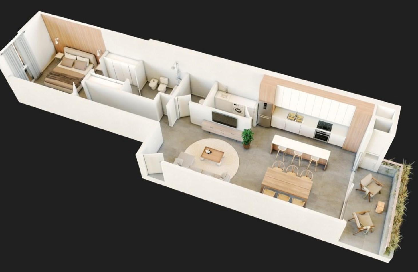 DEPARTAMENTOS DISPONIBLES - 2 AMBIENTES - BRICK- GUEMES
