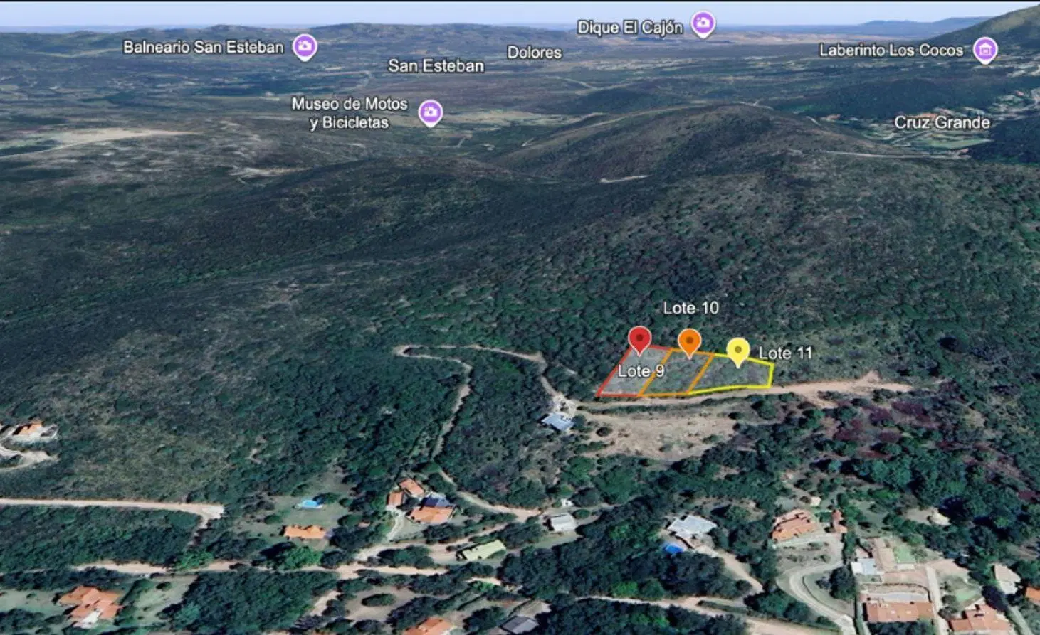VENTA 3 LOTES DE 2.018 M2 EN TOTAL EN LA CUMBRE 2