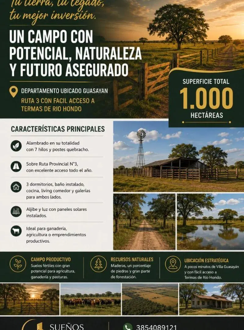 Campo Productivo en Venta – Guasayán, Santiago del Estero 3