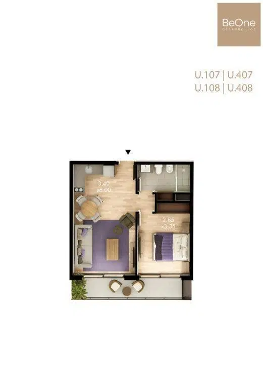 Venta apartamento 1 Dormitorio Buceo 2