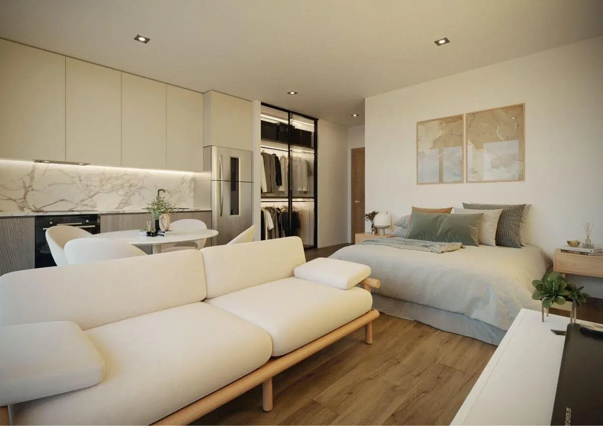 Venta monoambiente 33,4 m2 en construcción piso 7 Recoleta 2