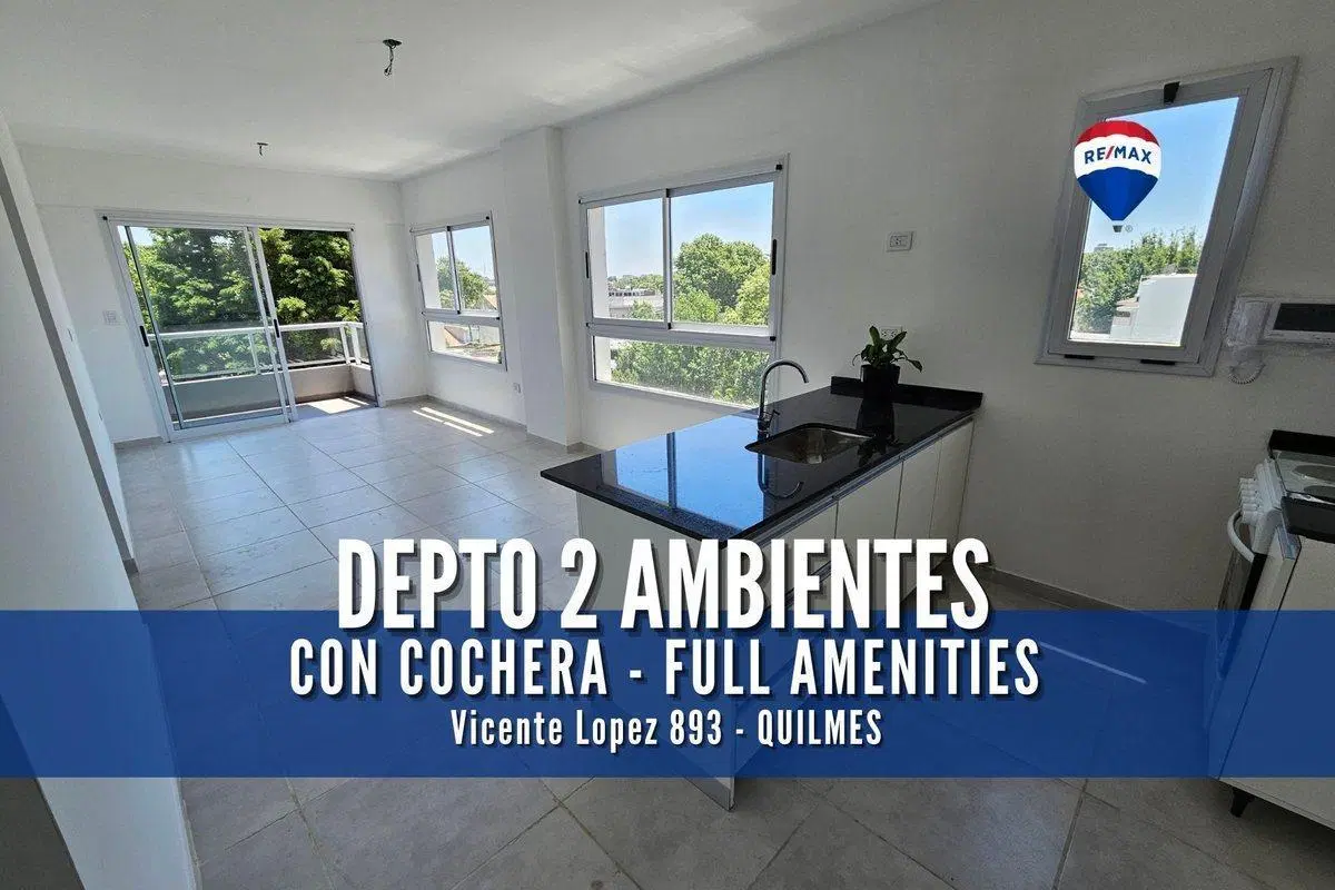 VENTA DEPARTAMENTO 2 AMB A ESTRENAR CON COCHERA 3