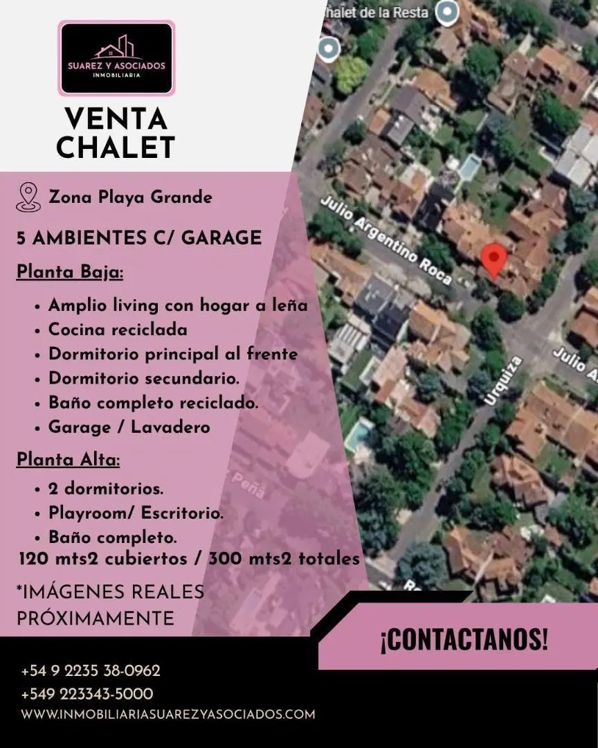 Chalet Venta 5 amb. con Garage  Barrio Playa Grande 1
