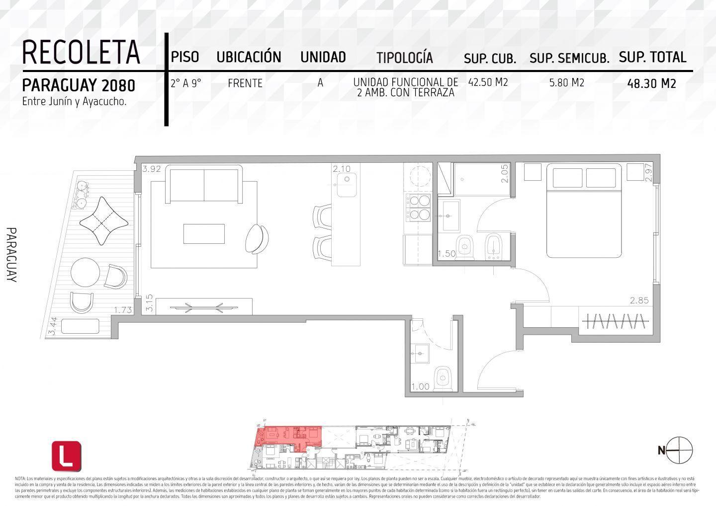 Departamento 2 ambientes. | PARAGUAY al 2000