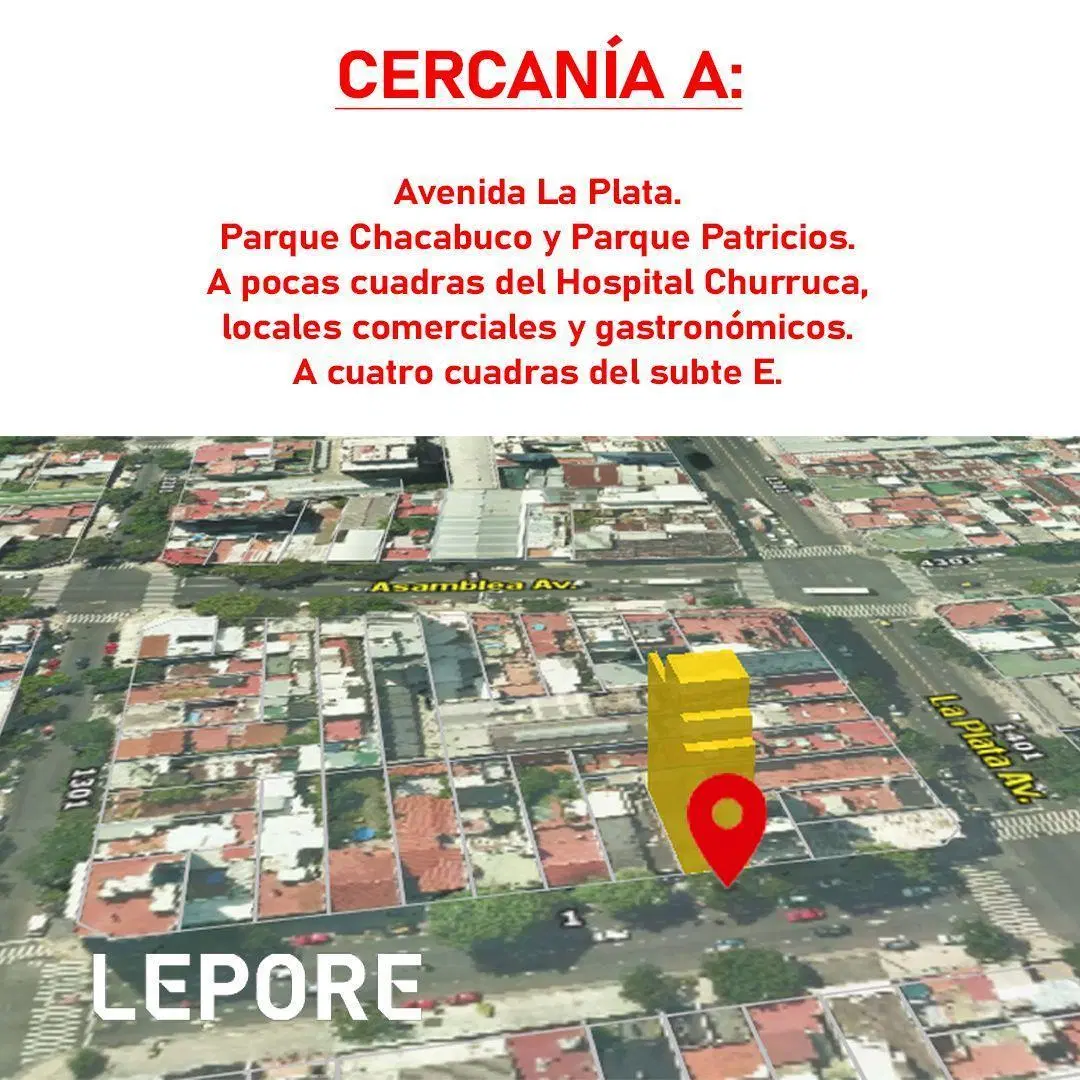 VENTA DE 1 AMBIENTE EN PARQUE CHACABUCO 2