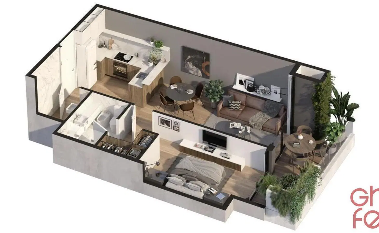 Venta de departamento 3 ambientes Colegiales en desarrollo 5