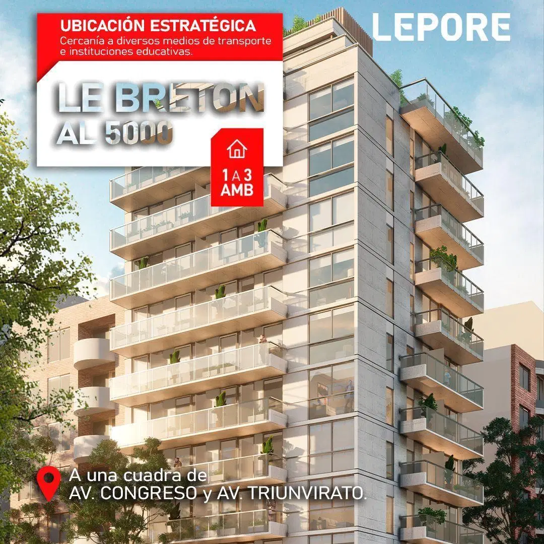 Departamento 2 ambientes. | LE BRETON, TOMAS al 5000 5
