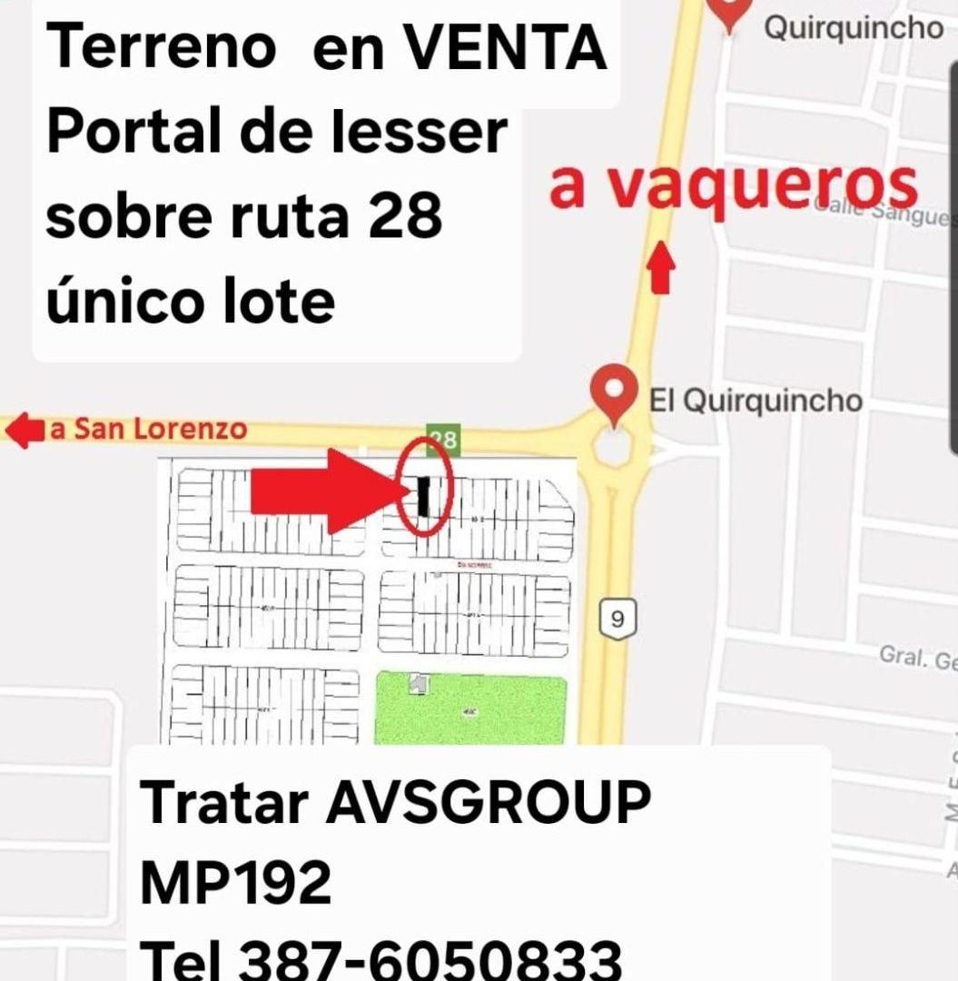 Foto de Vendo Terreno en Barrio Portal de Lesser rotonda del quirquincho zona, imagen 5