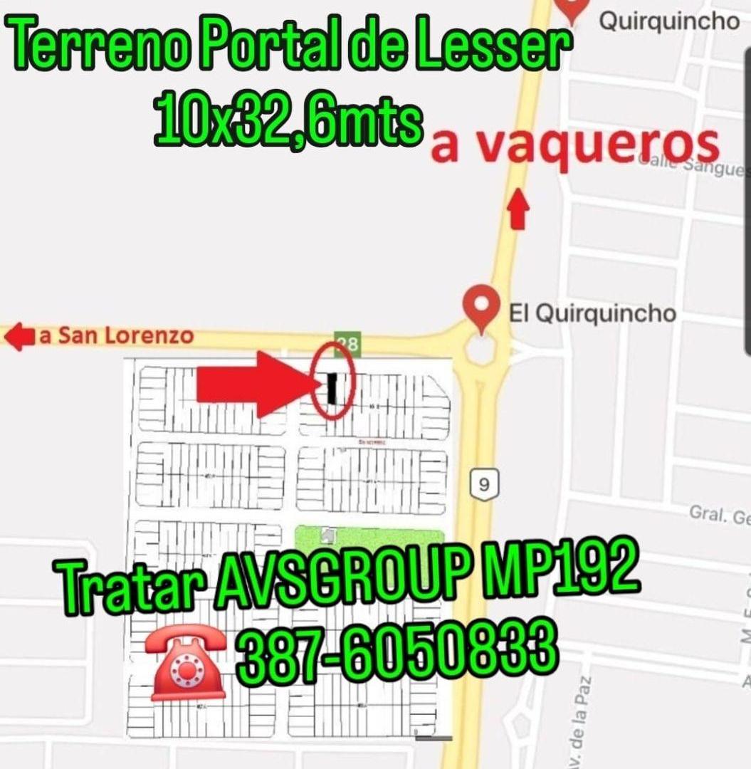 Foto de Vendo Terreno en Barrio Portal de Lesser rotonda del quirquincho zona, imagen 3