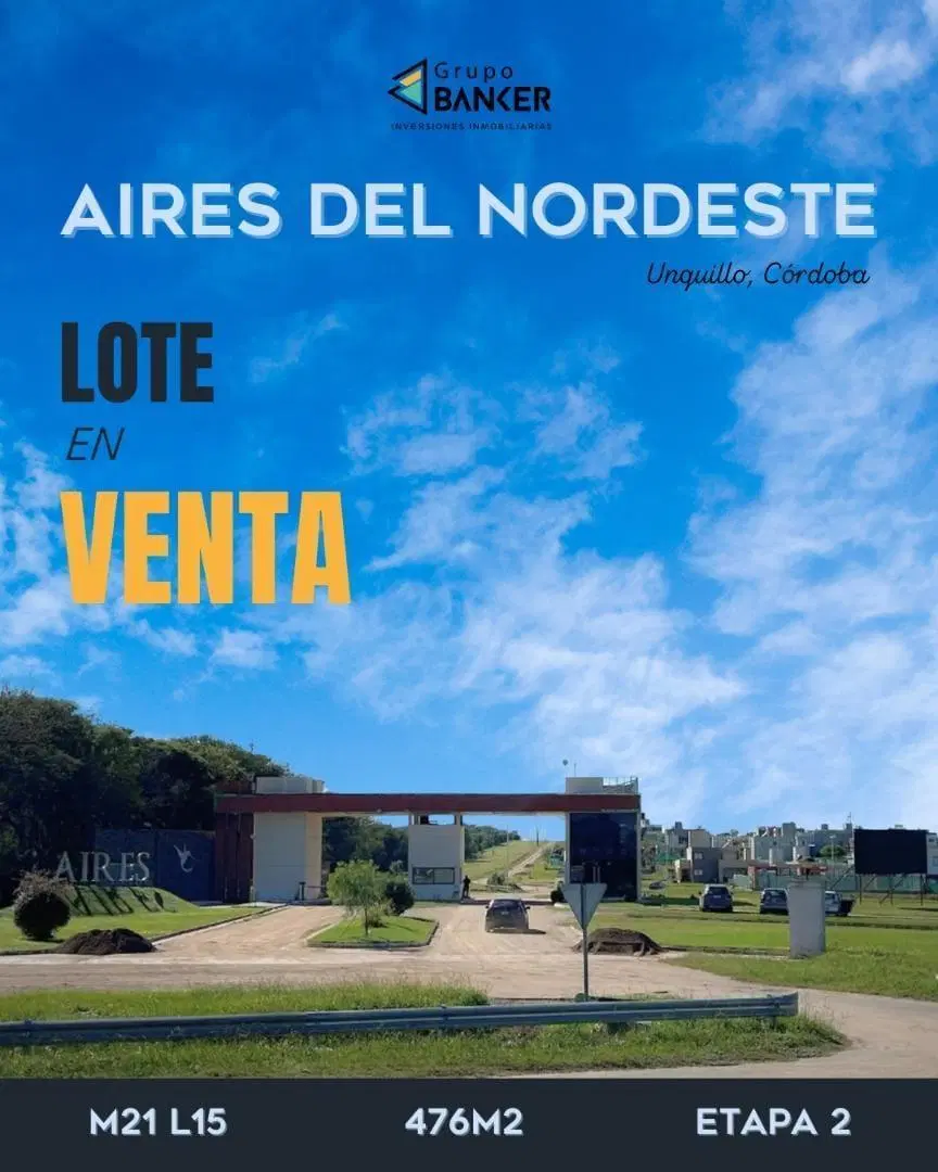 TERRENO EN VENTA EN BARRIO CERRADO AIRES DEL NORDESTE 2