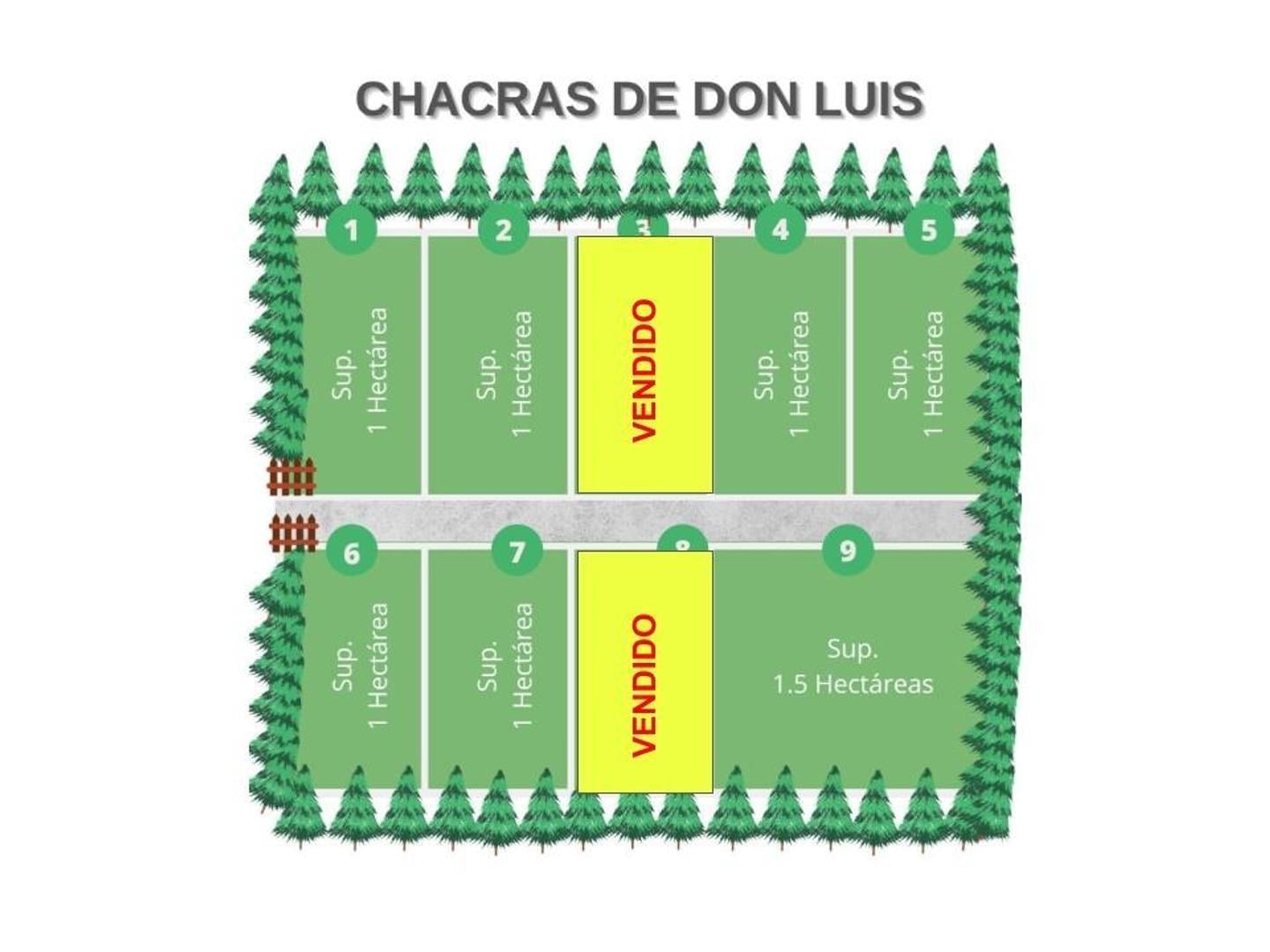 CHACRAS DE 1 HECTAREA EN MERCEDES CON ESCRITURA