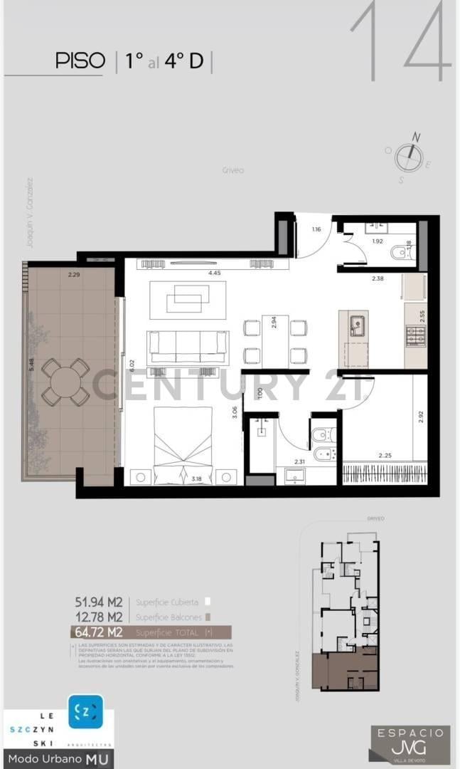 Foto de Venta Monoambiente Devoto Terraza, imagen 5