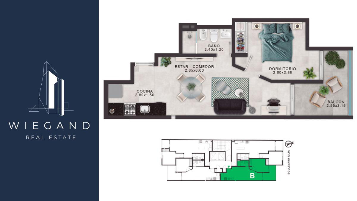 Nueva Córdoba | Departamento a estrenar de 1 dormitorio con balcón