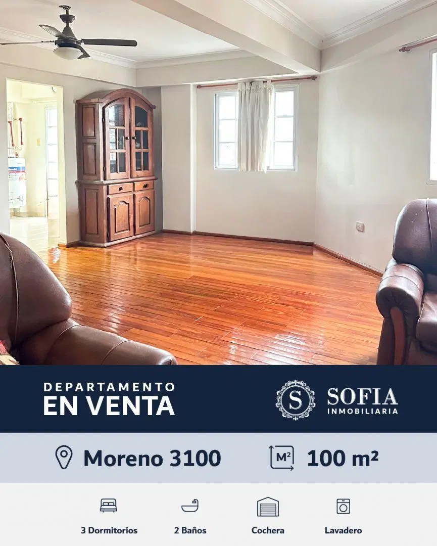 Departamento 0 ambientes 3 dormitorios. | Moreno al 3100 3
