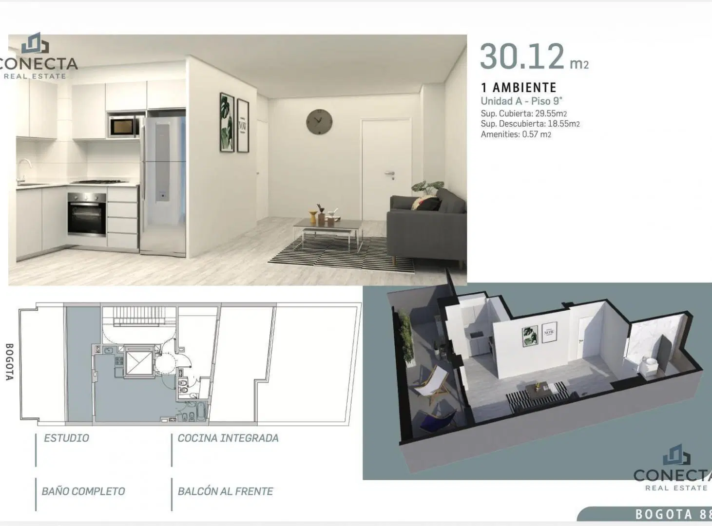 VENTA MONOAMBIENTE CON TERRAZA EN CABALLITO 3