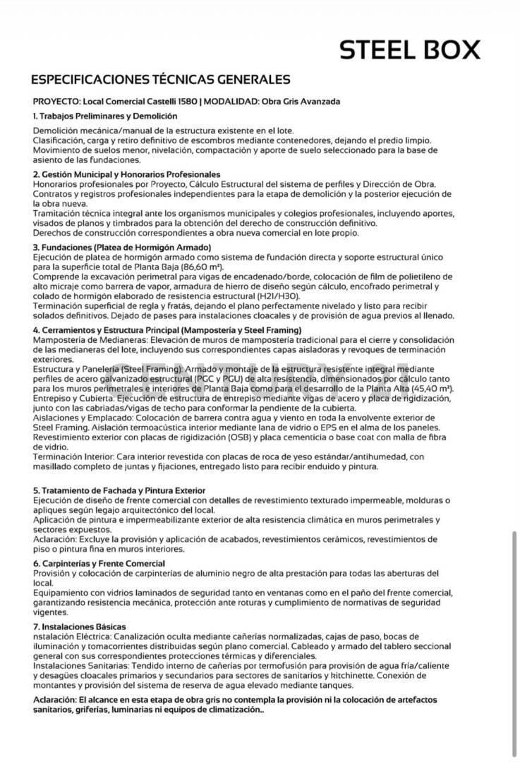 Foto de LOCAL COMERCIAL A ESTRENAR EN VENTA CASTELLI 1500, imagen 4