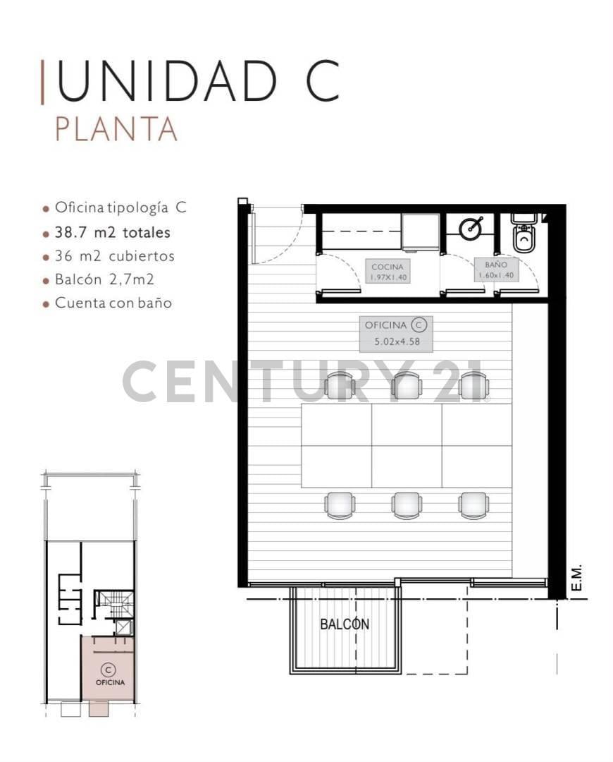 Foto de VENTA OFICINA A ESTRENAR CON BALCÓN – 25 DE MAYO 3246, imagen 1