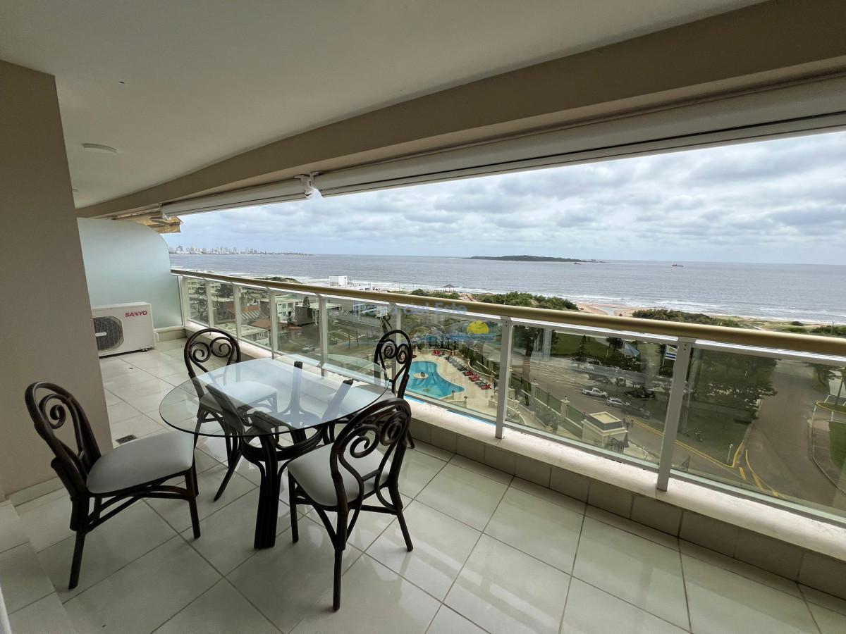 Apartamento en alquiler temporal de 3 dormitorios en Le jardin , Punta del este , Playa mansa