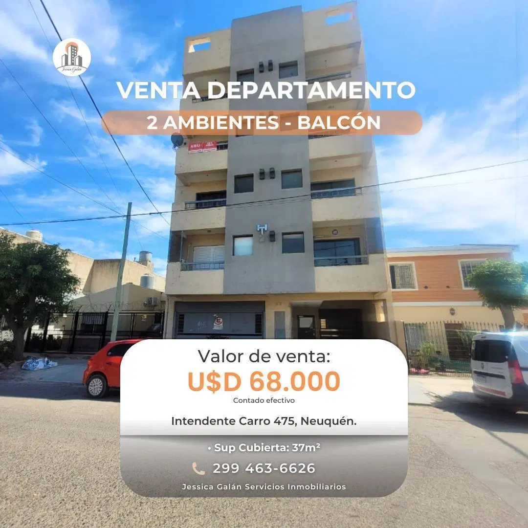 Venta Departamento dos ambientes con balcón. Intendente Carro 475, Neuquén. 3