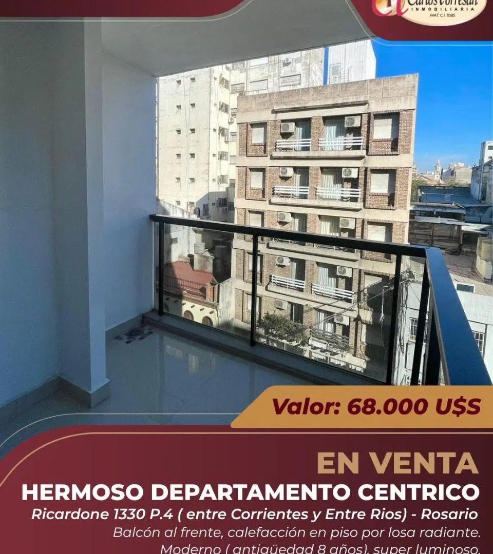 DEPARTAMENTO DE 1 DORMITORIO EN VENTA – ROSARIO CENTRO 1