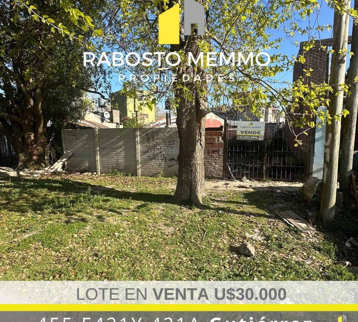 Lote en venta - Juan Maria Gutierrez