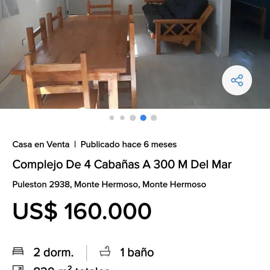 VENTA COMPLEJO DE CUATRO CABAÑAS 2