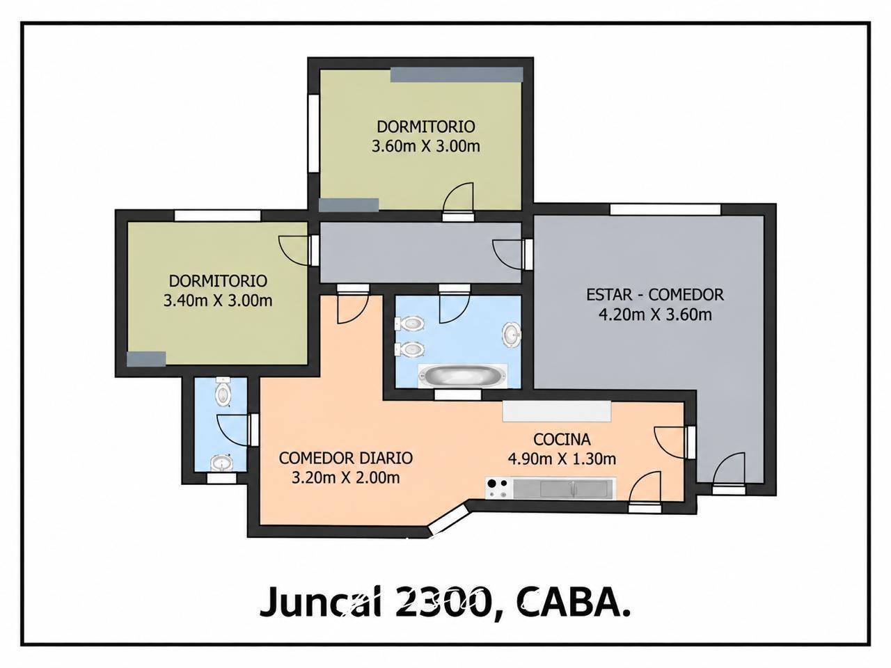 Foto de RECOLETA - 3 AMB 66 M² + APTO PROFESIONAL - COCINA Y BAÑO RENOVADOS, imagen 2