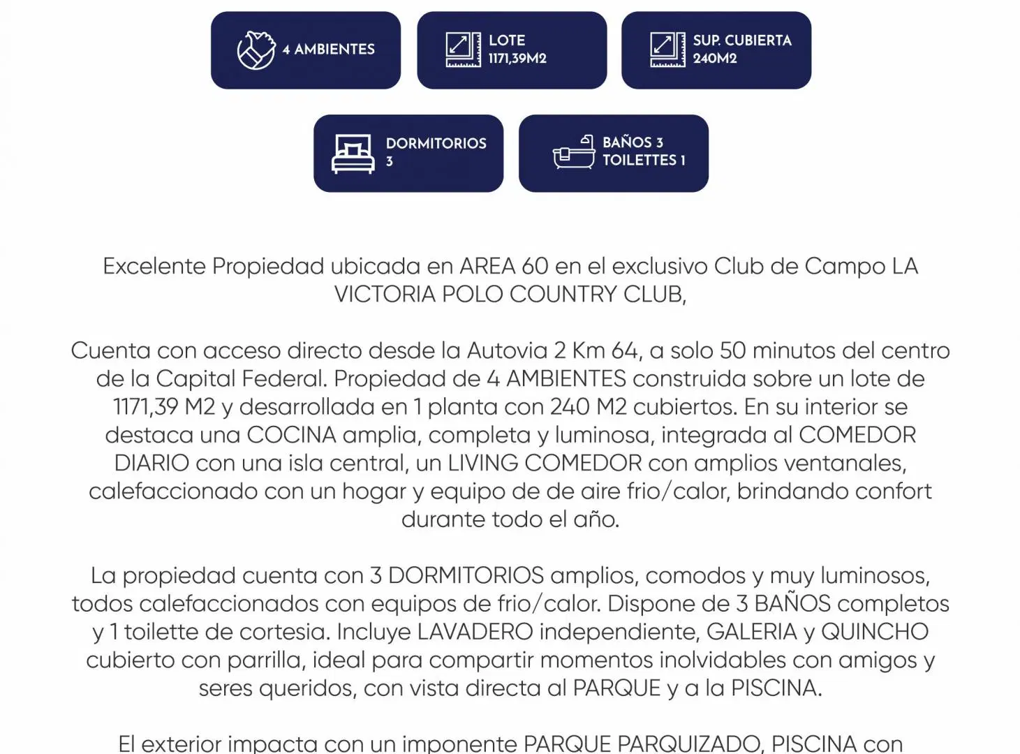 Casa 240 m2 La Victoria Polo Country Club 4