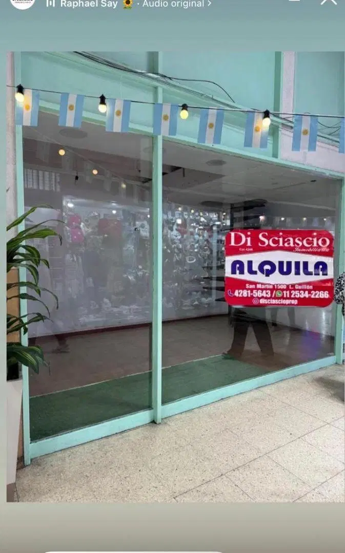 ALQUILER: Local comercial en galeria Union Monte Grande 1