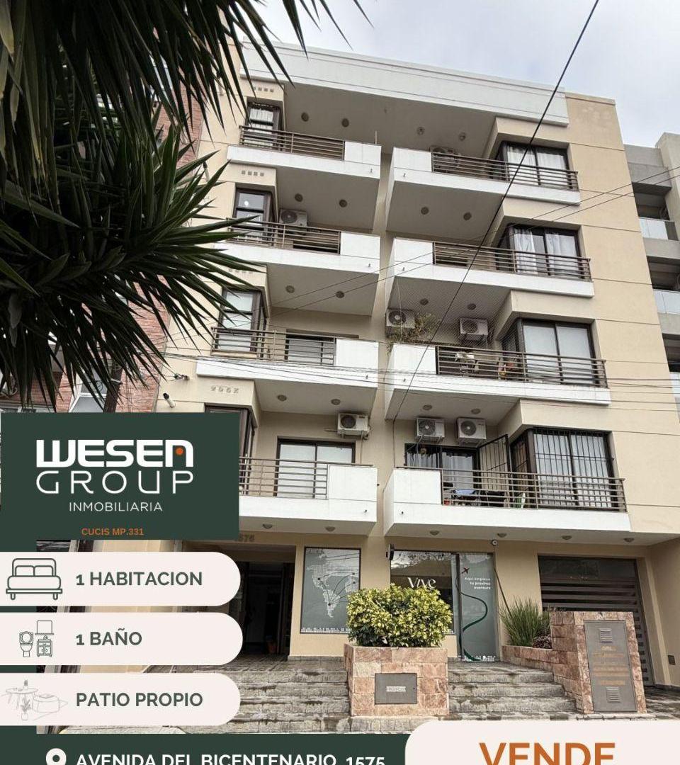 DEPARTAMENTO EN VENTA, 1 HABITACION, Y PATIO. AV. BICENTENARIO DE LA BATALLA DE SALTA