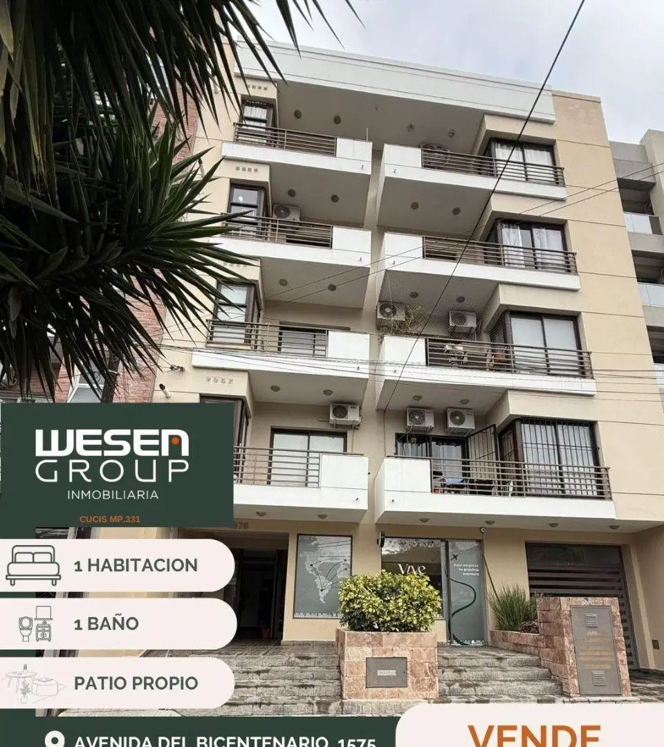 DEPARTAMENTO EN VENTA, 1 HABITACION, Y PATIO. AV. BICENTENARIO DE LA BATALLA DE SALTA 2