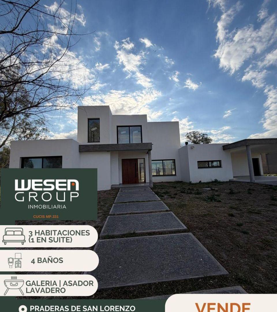 VENDO CASA A ESTRENAR EN PRADERAS DE SAN LORENZO | APTA CREDITO HIPOTECARIO.