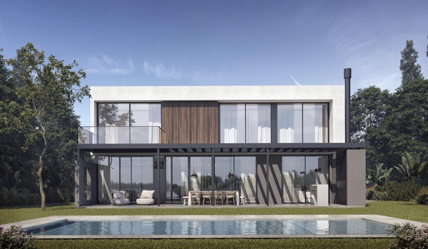 Foto de Casa moderna al agua con pileta y 3 dormitorios en Los Castores, imagen 1