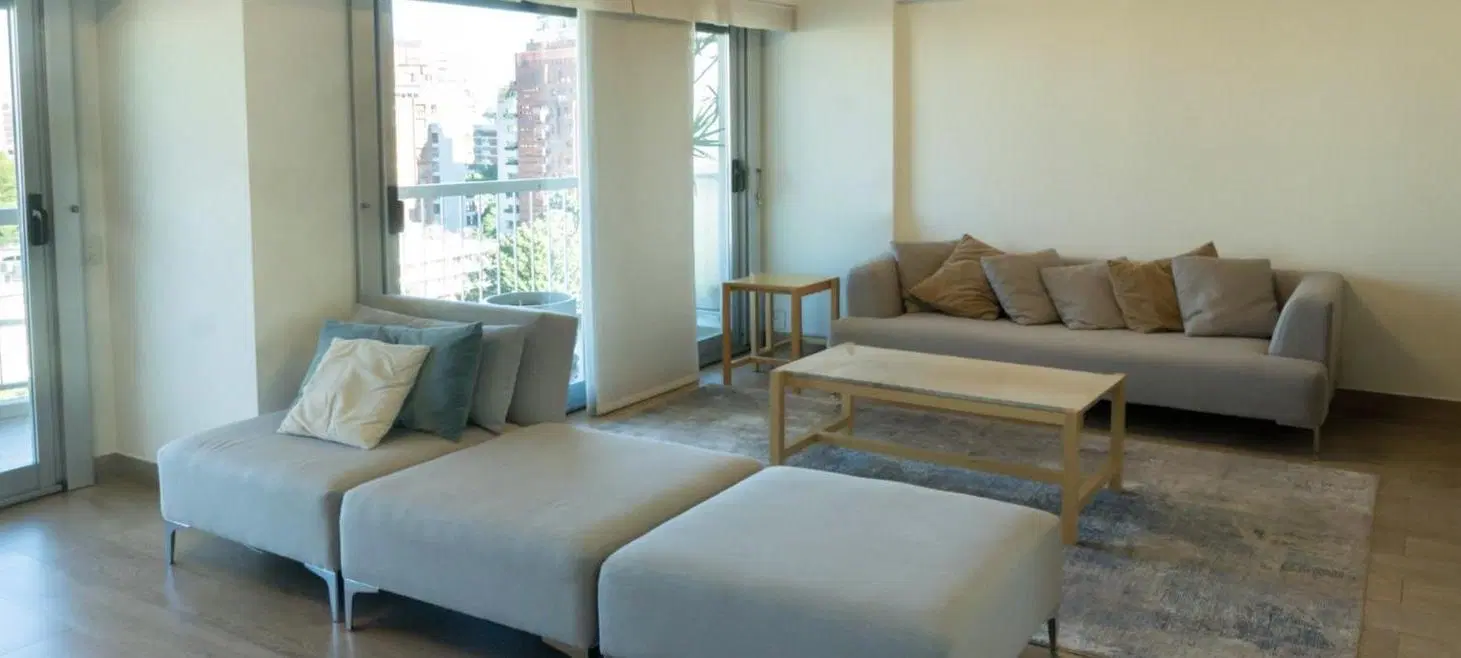 Alquiler departamento 3 ambientes seguridad 24 hs, 2 cocheras, amoblado, Belgrano 1