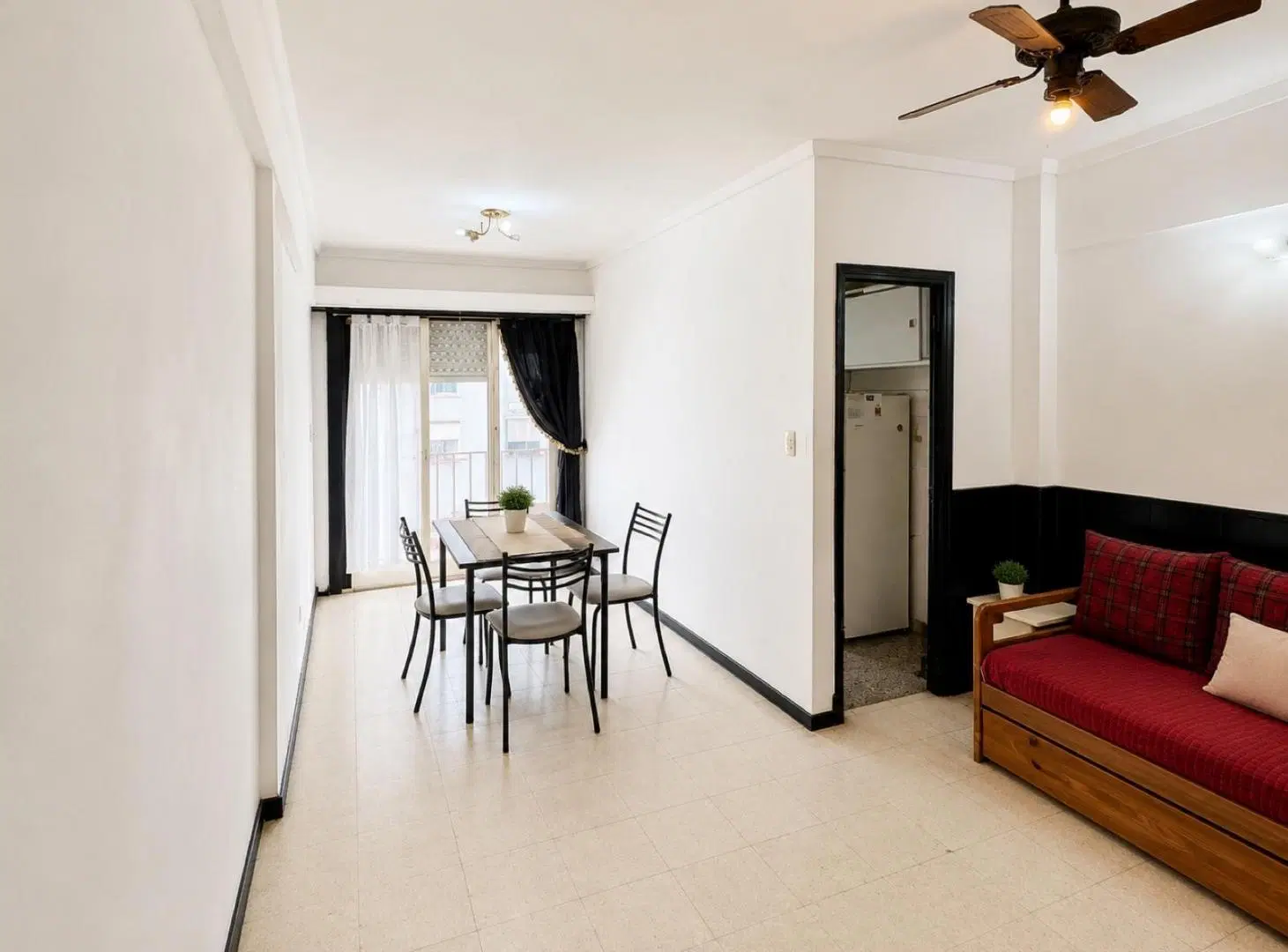 Departamento de 1 1/2 ambiente Plaza Colón 5