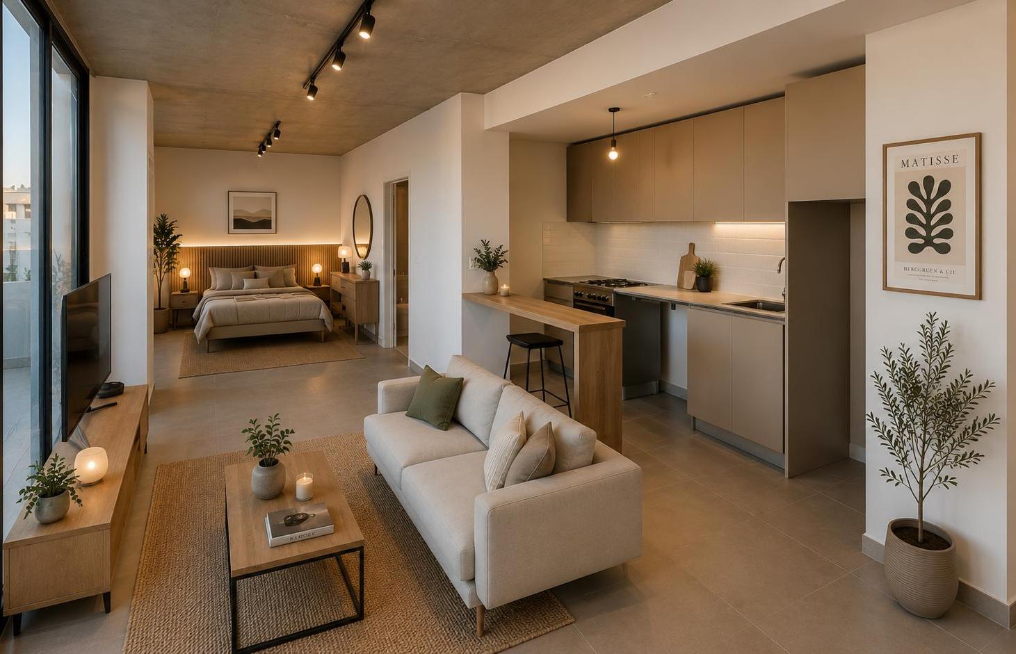 Venta departamento monoambiente en Villa del Parque con balcon terraza