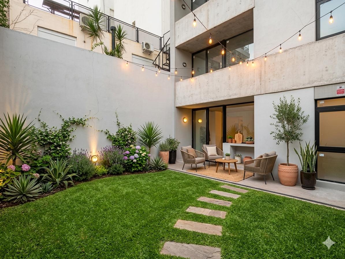 Venta departamento 2 ambientes con jardin en Villa del Parque a estrenar