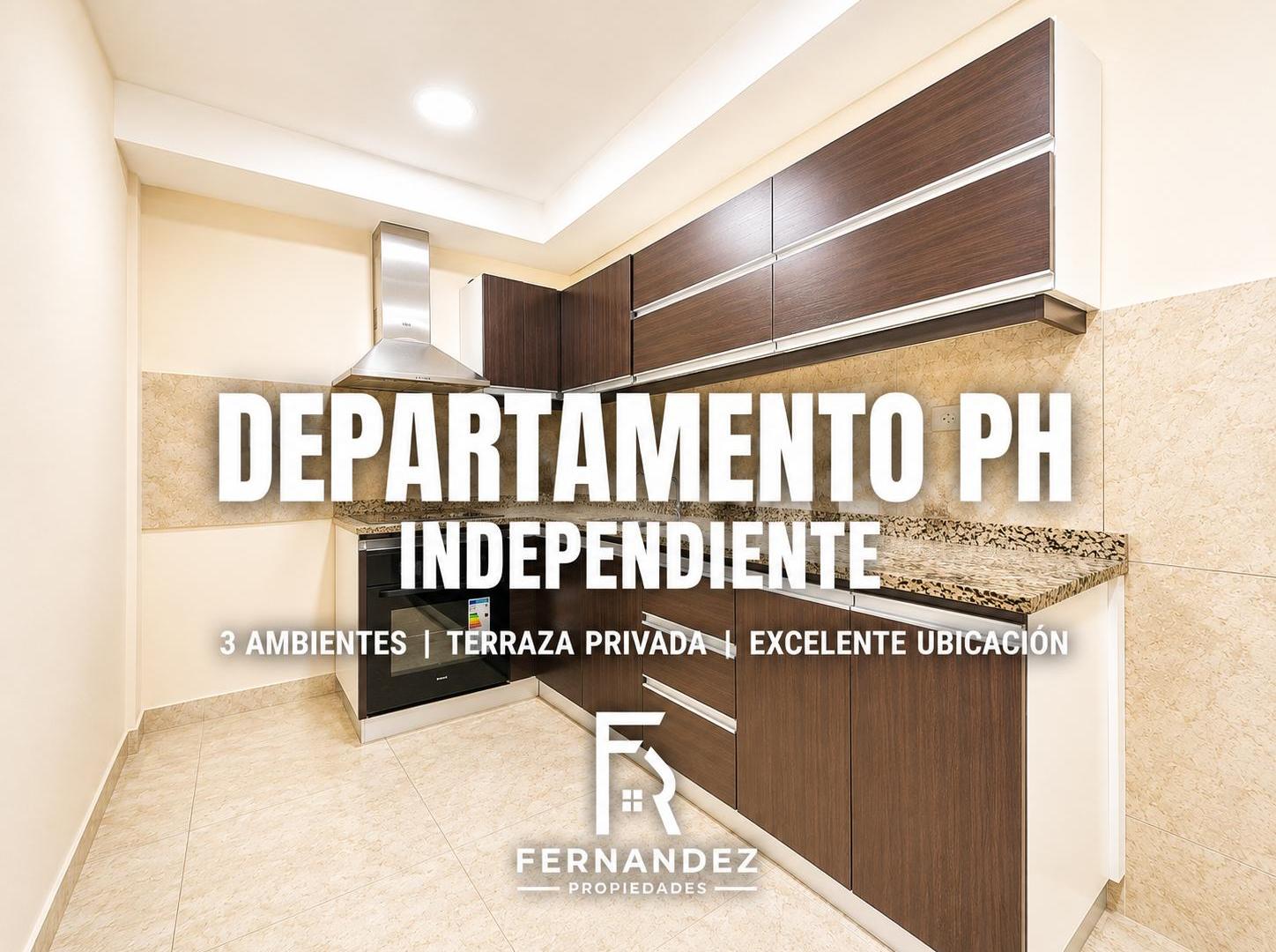 Departamento PH 3 ambientes / terraza privada / ingreso independiente / sin expensas