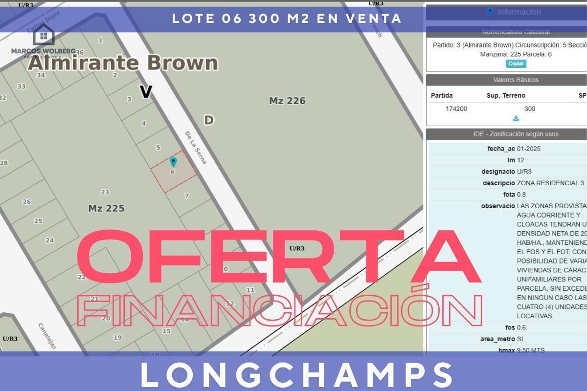 Foto de Terrenos en venta sobre la calle Gob. de la Serna al 1000 Longchamps, imagen 2