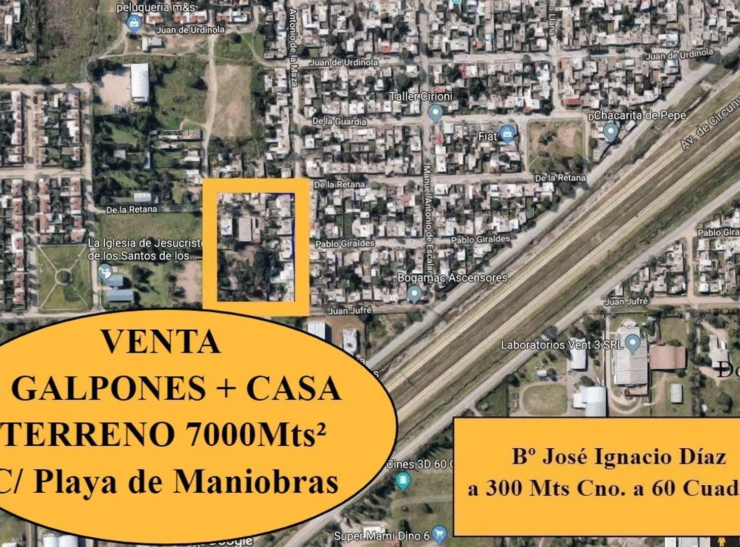 Circunvalación SUR - Predio 6771 mts² C/ 4 GALPONES + CASA 3