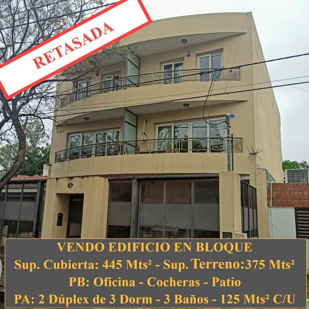 RETASADO !!! 2 Dúplex + Oficina 90 mts. C/ Cocheras 3