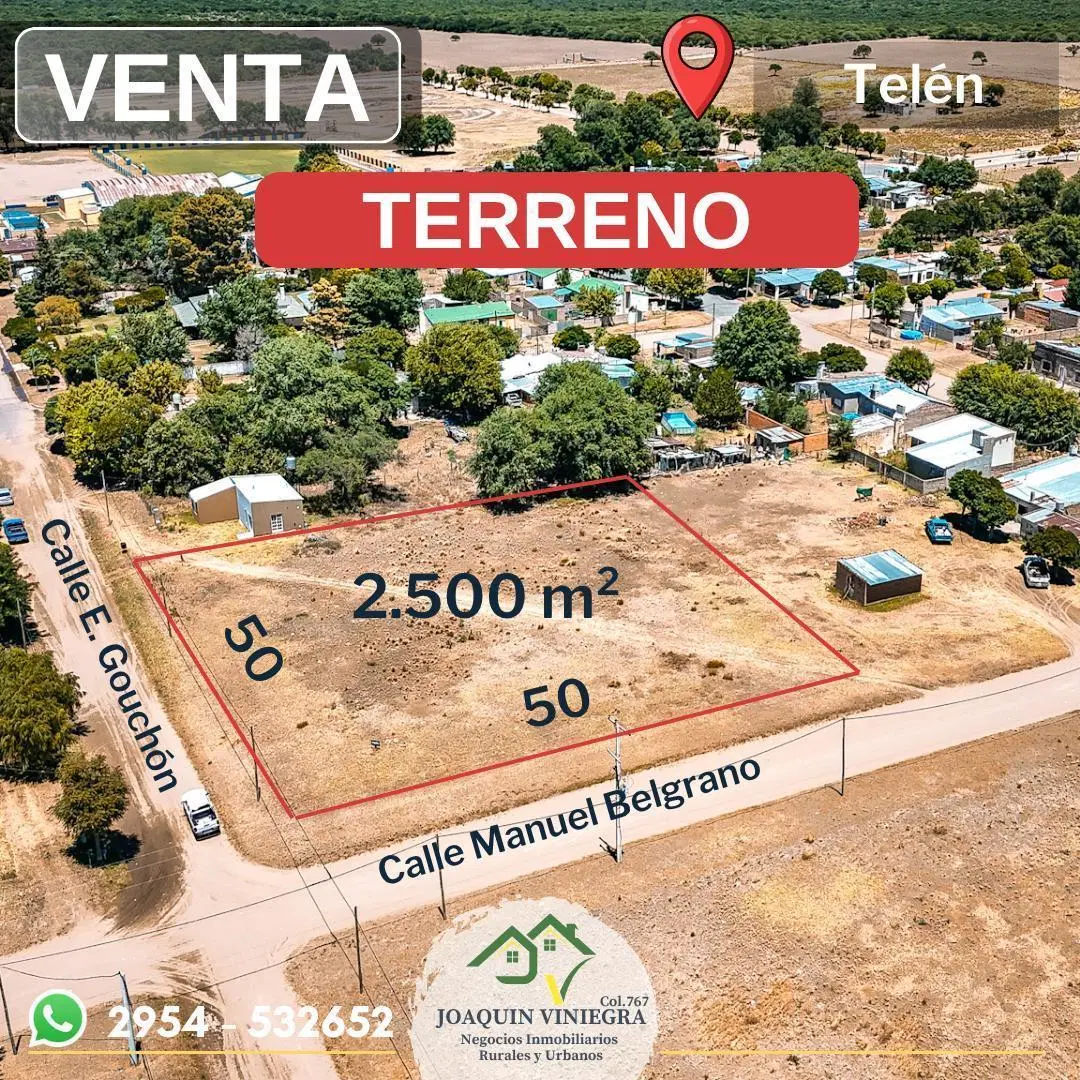 Amplio Terreno en Venta - Telén 1