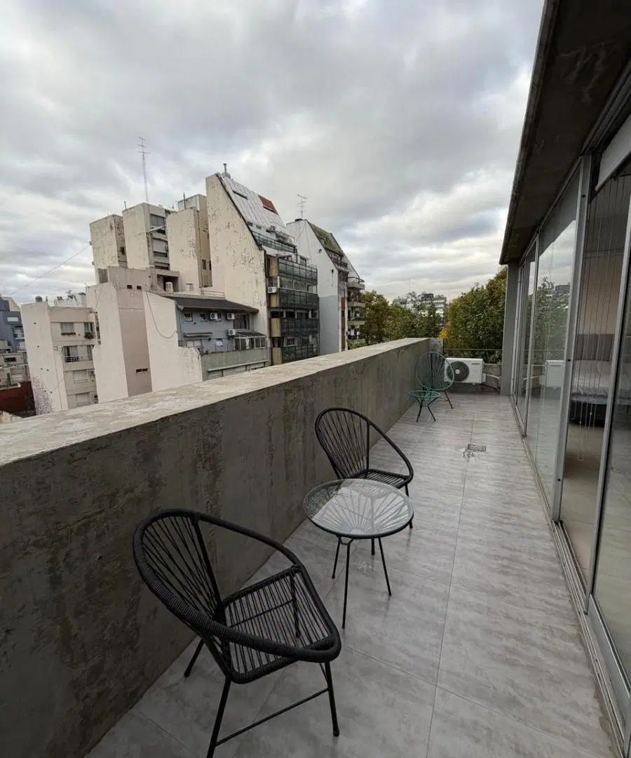 Departamento de 45 m² con 1 dormitorio Terraza Propia en alquiler y alquiler temporal en Palermo 8
