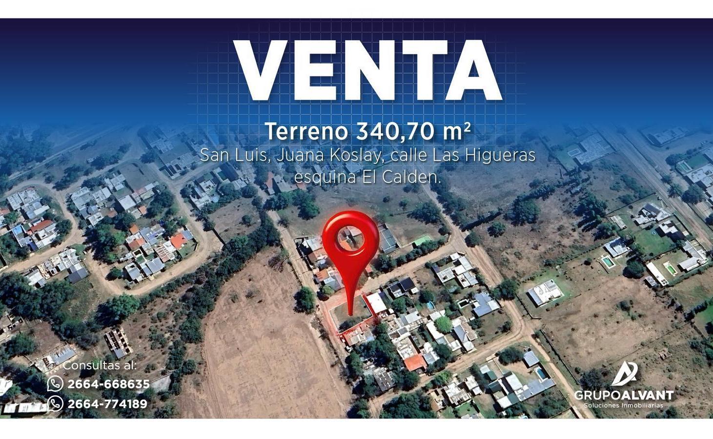 Foto de Venta. Terreno 340,70. San Luis, Juana Koslay, calle Las Higueras, imagen 1