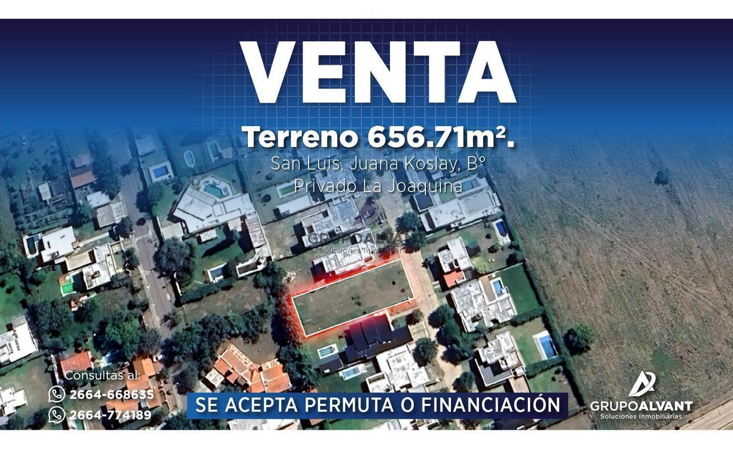 VENTA Terreno 656,71 m2. La Joaquina. JK