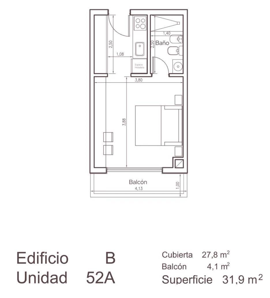Foto de Venta Monoambiente con balcón francés en Pacheco Central, imagen 1